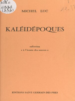 cover image of Kaléidépoques